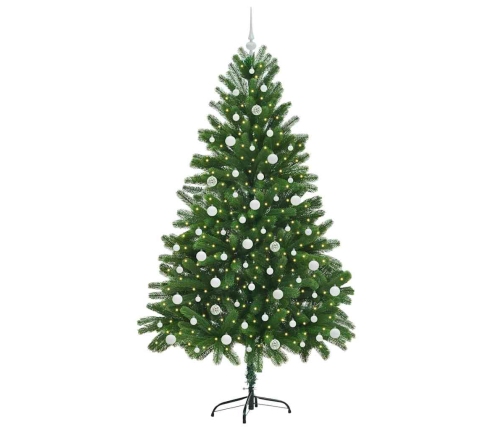 Ziemassvētku Eglīte Su 300 Led Ar Statīvu Zaļa 210 Cm Pe Vidaxl