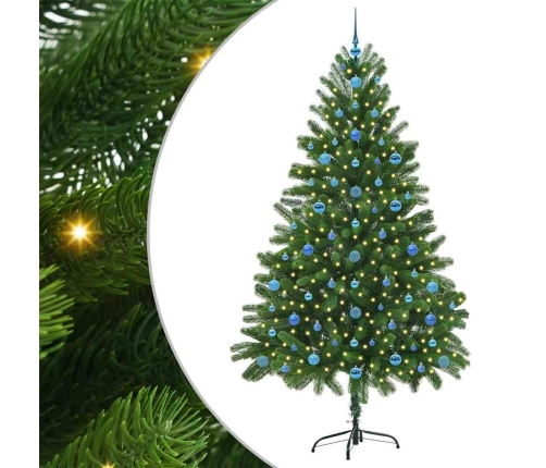 Ziemassvētku Eglīte Su 300 Led Ar Statīvu Zaļa 210 Cm Pe Vidaxl