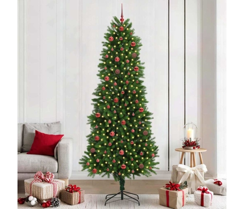 Ziemassvētku Eglīte Su 300 Led Ar Statīvu Zaļa 240 Cm Pe Vidaxl