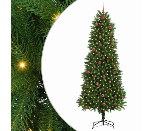 Ziemassvētku Eglīte Su 300 Led Ar Statīvu Zaļa 240 Cm Pe Vidaxl