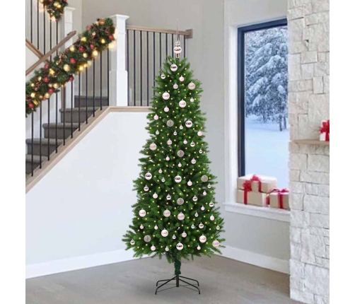 Ziemassvētku Eglīte Su 300 Led Ar Statīvu Zaļa 240 Cm Pe Vidaxl