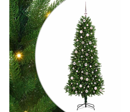 Ziemassvētku Eglīte Su 300 Led Ar Statīvu Zaļa 240 Cm Pe Vidaxl