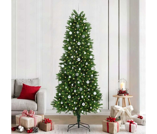 Ziemassvētku Eglīte Su 300 Led Ar Statīvu Zaļa 240 Cm Pe Vidaxl