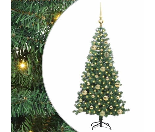 Ziemassvētku Eglīte Su 150 Led Ar Statīvu Zaļa 120 Cm Pvc Vidaxl