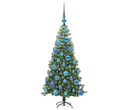 Ziemassvētku Eglīte Su 150 Led Ar Statīvu Zaļa 120 Cm Pvc Vidaxl