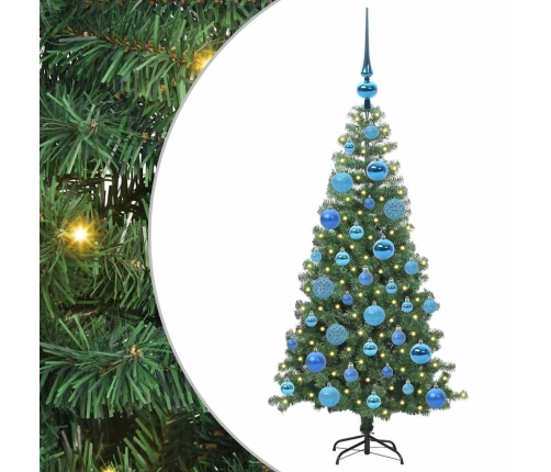 Ziemassvētku Eglīte Su 150 Led Ar Statīvu Zaļa 120 Cm Pvc Vidaxl