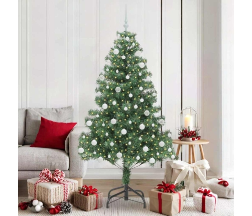 Ziemassvētku Eglīte Su 300 Led Ar Statīvu Zaļa 180 Cm Pvc Vidaxl