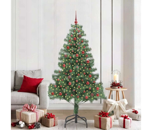 Ziemassvētku Eglīte Su 300 Led Ar Statīvu Zaļa 210 Cm Pvc Vidaxl