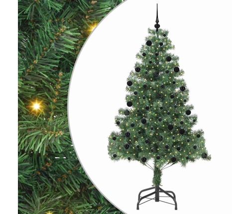 Ziemassvētku Eglīte Su 300 Led Ar Statīvu Zaļa 210 Cm Pvc Vidaxl