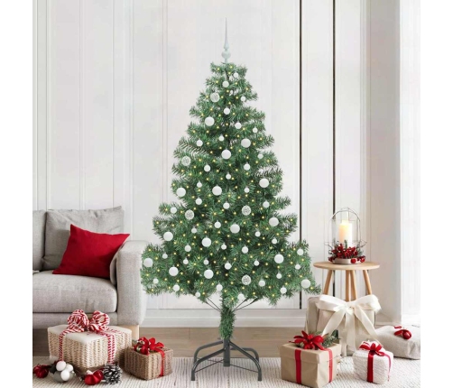 Ziemassvētku Eglīte Su 300 Led Ar Statīvu Zaļa 210 Cm Pvc Vidaxl