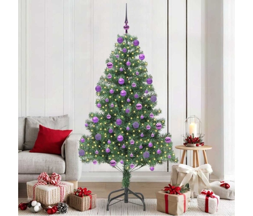 Ziemassvētku Eglīte Su 300 Led Ar Statīvu Zaļa 210 Cm Pvc Vidaxl