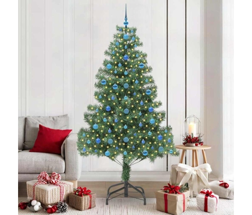 Ziemassvētku Eglīte Su 300 Led Ar Statīvu Zaļa 210 Cm Pvc Vidaxl