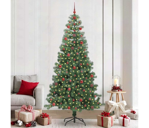 Ziemassvētku Eglīte Su 300 Led Ar Statīvu Zaļa 240 Cm Pvc Vidaxl