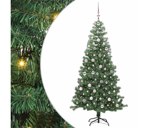 Ziemassvētku Eglīte Su 300 Led Ar Statīvu Zaļa 240 Cm Pvc Vidaxl