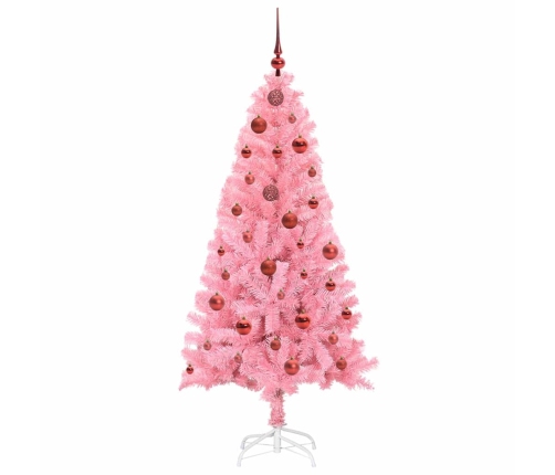 Ziemassvētku Eglīte Su 150 Led Ar Statīvu Rozā 150 Cm Pvc Vidaxl