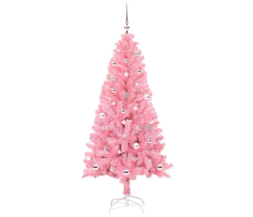 Ziemassvētku Eglīte Su 150 Led Ar Statīvu Rozā 150 Cm Pvc Vidaxl