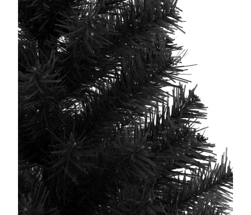 Ziemassvētku Eglīte Su 150 Led Ar Statīvu Melna 120 Cm Pvc Vidaxl