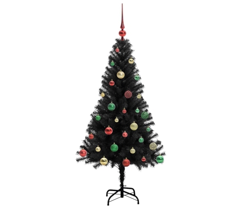 Ziemassvētku Eglīte Su 150 Led Ar Statīvu Melna 150 Cm Pvc Vidaxl