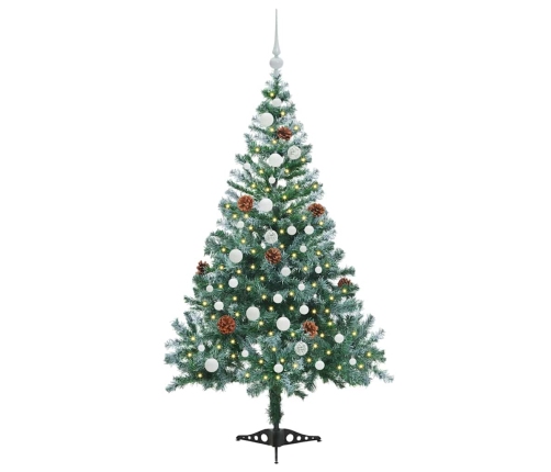 Mākslīgā Ziemassvētku Eglīte Zaļa 150 Cm Pvc Un Tērauds Vidaxl