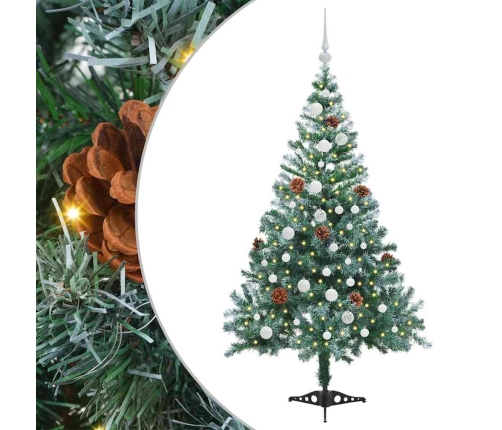 Mākslīgā Ziemassvētku Eglīte Zaļa 150 Cm Pvc Un Tērauds Vidaxl