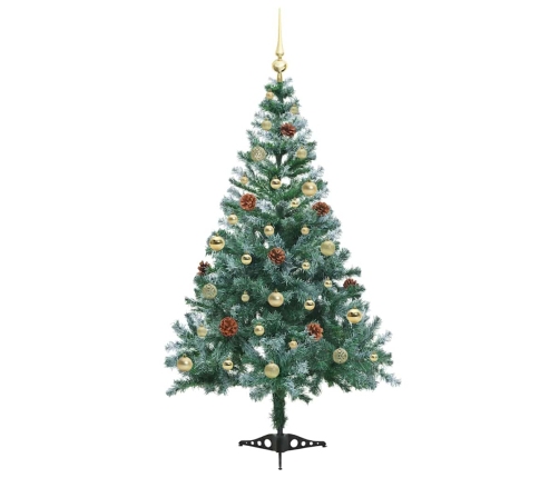Mākslīgā Ziemassvētku Eglīte Zaļa 150 Cm Pvc Un Tērauds Vidaxl