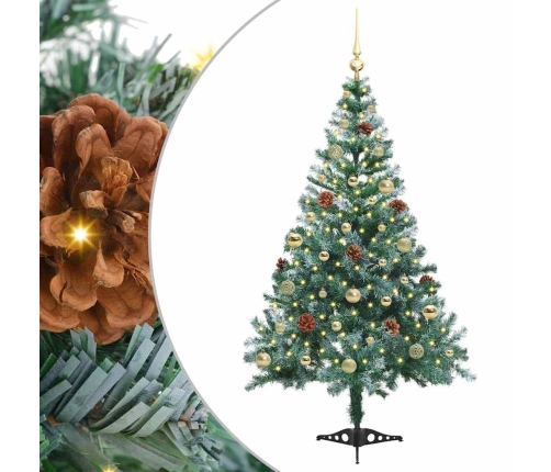 Mākslīgā Ziemassvētku Eglīte Zaļa 150 Cm Pvc Un Tērauds Vidaxl