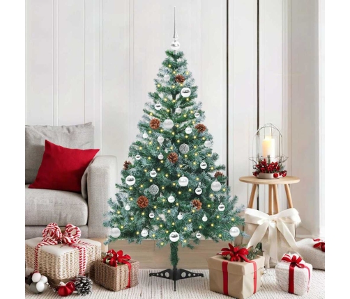 Mākslīgā Ziemassvētku Eglīte Zaļa 150 Cm Pvc Un Tērauds Vidaxl