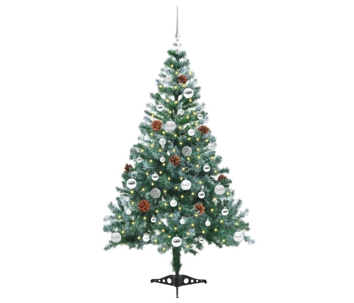 Mākslīgā Ziemassvētku Eglīte Zaļa 150 Cm Pvc Un Tērauds Vidaxl