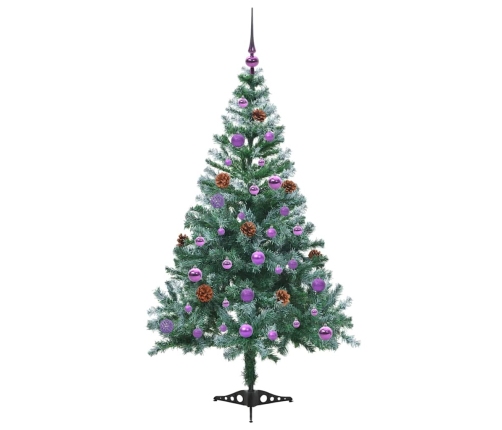 Mākslīgā Ziemassvētku Eglīte Zaļa 150 Cm Pvc Un Tērauds Vidaxl