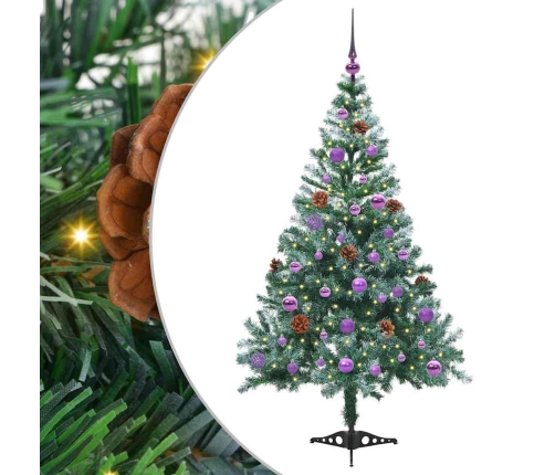 Mākslīgā Ziemassvētku Eglīte Zaļa 150 Cm Pvc Un Tērauds Vidaxl