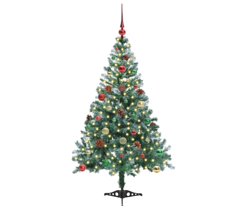 Mākslīgā Ziemassvētku Eglīte Zaļa 150 Cm Pvc Un Tērauds Vidaxl