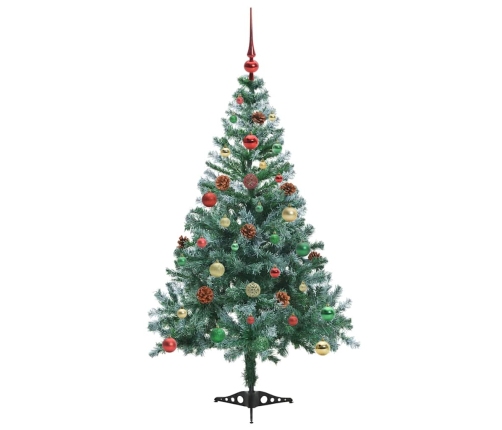 Mākslīgā Ziemassvētku Eglīte Zaļa 150 Cm Pvc Un Tērauds Vidaxl