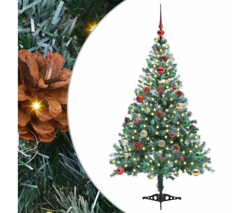 Mākslīgā Ziemassvētku Eglīte Zaļa 150 Cm Pvc Un Tērauds Vidaxl
