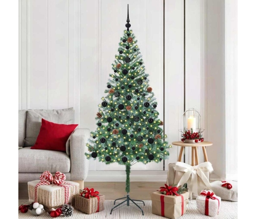 Mākslīgā Ziemassvētku Eglīte Zaļa 180 Cm Pvc Un Tērauds Vidaxl
