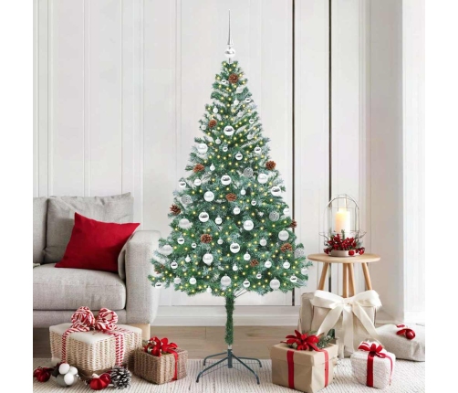 Mākslīgā Ziemassvētku Eglīte Zaļa 180 Cm Pvc Un Tērauds Vidaxl