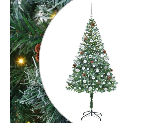 Mākslīgā Ziemassvētku Eglīte Zaļa 180 Cm Pvc Un Tērauds Vidaxl