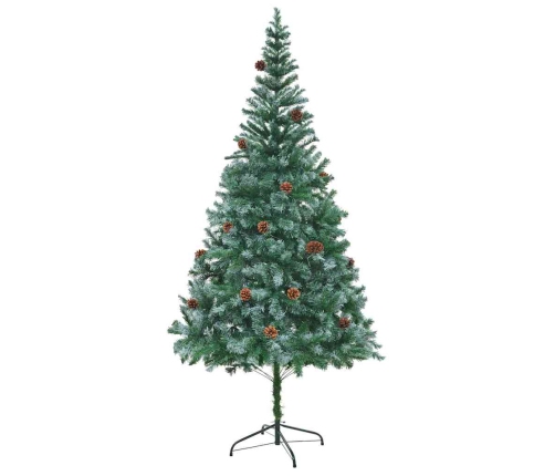 Mākslīgā Ziemassvētku Eglīte Zaļa 210 Cm Pvc Un Tērauds Vidaxl