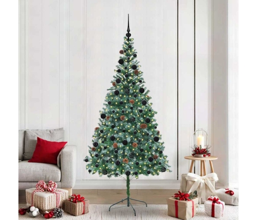 Mākslīgā Ziemassvētku Eglīte Zaļa 210 Cm Pvc Un Tērauds Vidaxl