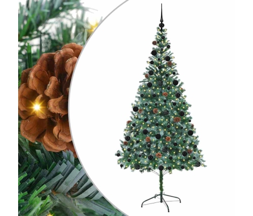 Mākslīgā Ziemassvētku Eglīte Zaļa 210 Cm Pvc Un Tērauds Vidaxl