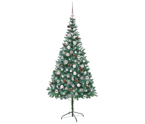 Mākslīgā Ziemassvētku Eglīte Zaļa 210 Cm Pvc Un Tērauds Vidaxl