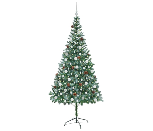 Mākslīgā Ziemassvētku Eglīte Zaļa 210 Cm Pvc Un Tērauds Vidaxl
