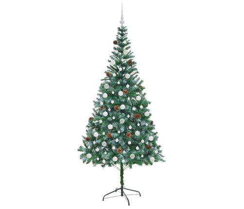 Mākslīgā Ziemassvētku Eglīte Zaļa 210 Cm Pvc Un Tērauds Vidaxl