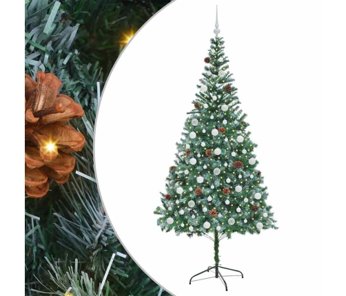 Mākslīgā Ziemassvētku Eglīte Zaļa 210 Cm Pvc Un Tērauds Vidaxl
