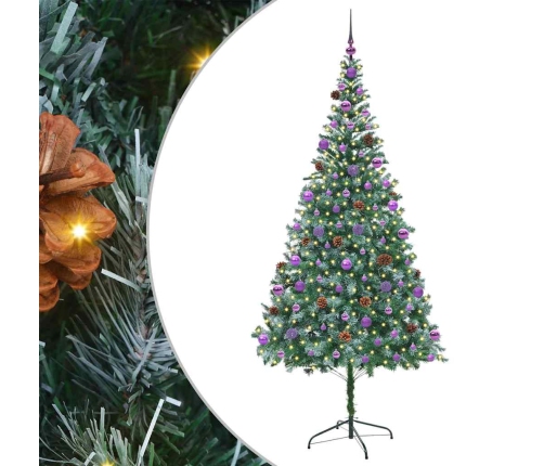 Mākslīgā Ziemassvētku Eglīte Zaļa 210 Cm Pvc Un Tērauds Vidaxl