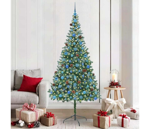 Mākslīgā Ziemassvētku Eglīte Zaļa 210 Cm Pvc Un Tērauds Vidaxl