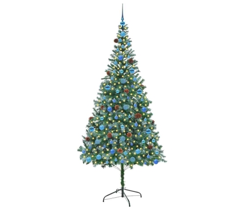 Mākslīgā Ziemassvētku Eglīte Zaļa 210 Cm Pvc Un Tērauds Vidaxl