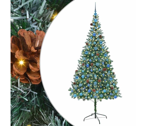 Mākslīgā Ziemassvētku Eglīte Zaļa 210 Cm Pvc Un Tērauds Vidaxl