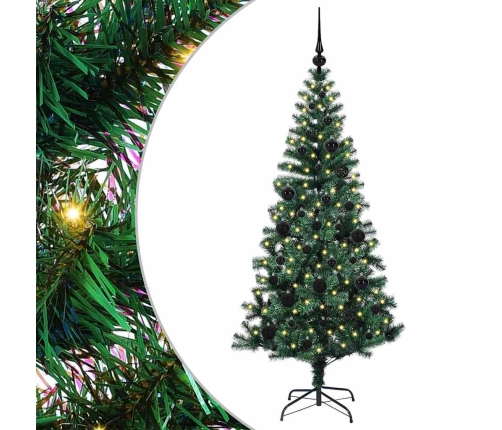 Mākslīgais Led Ziemassvētku Eglīte Zaļa 150Cm Pvc Un Metāls Vidaxl