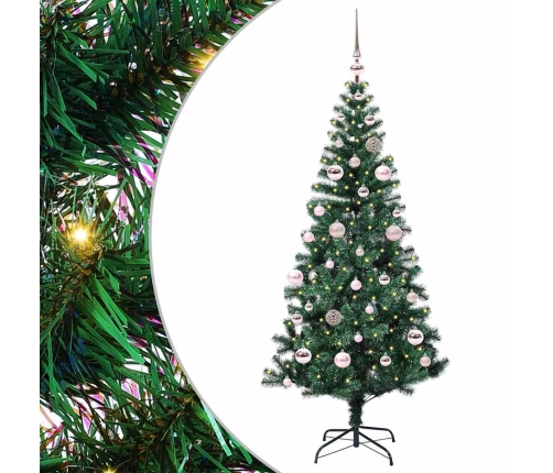 Mākslīgais Led Ziemassvētku Eglīte Zaļa 150 Cm Pvc Un Metāls Vidaxl