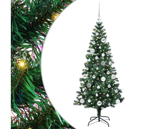 Mākslīgais Led Ziemassvētku Eglīte Zaļa 150Cm Pvc Un Metāls Vidaxl